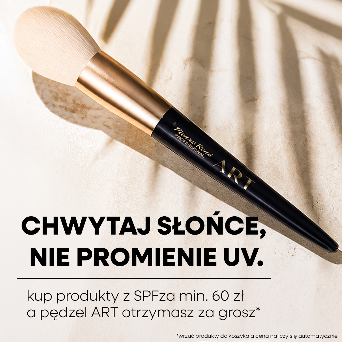 Produkty z SPF i pędzel ART