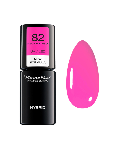 Lakier do paznokci hybrydowy 82 NEON FUCHSIA