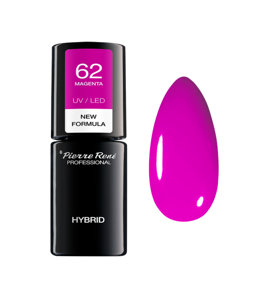 Lakier do paznokci hybrydowy 62 MAGENTA