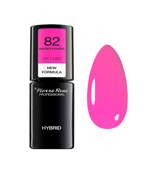 Lakier do paznokci hybrydowy 82 NEON FUCHSIA